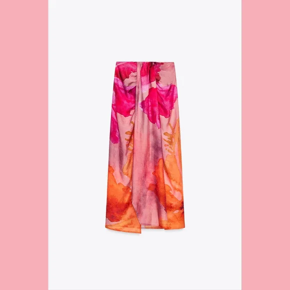 Floral Sarong With Side Zip - Picture 3 of 6
